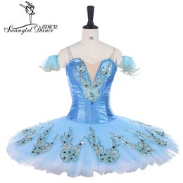 Adult classical ballet tutu blue pancake platter tutu costume performance competition professional tutus ballerina dress BT9142