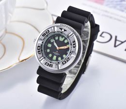 Top Luminous Watch Men Quartz Watch Sapphire Glass Black Blue Rubber Strap Sports Male Wristwatch New released