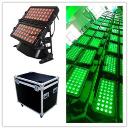 1 pieces with Flightcase IP65 Led Wall Washer 72pcs 18w 6 in 1 RGBWA UV Outdoor stage city Colour light