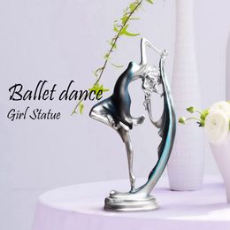 Hot Bailarina niña baile resina estatua elegante figura artesanía creativa casa escritorio decoración de la decoración danza niña adornos