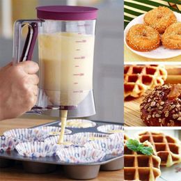 Batter Dispenser Cupcake Pancake Pastry Jug Baking Cream Separator Valve Measuring Cup Cake DIY Tools OOA7532-7