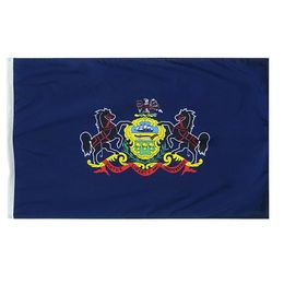 Pennsylvania Flag 3x5ft Polyester Printing 5x3 American USA State Flags Banner 90*150cm FLying Hanging New Decorative