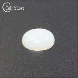 10mm*14mm Natural Chinese white jade loose gemstone for Jewellery shop real nephrite stone for silver Jewellery