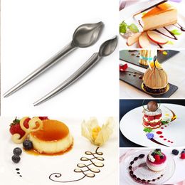 DIY Stainless Steel Chocolate Spoon Pencil Philtre Spoons Cake Decoration Baking Pastry Tools Accessories Kitchen Gadget