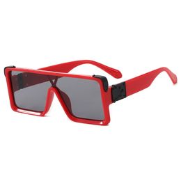 Retro Square Frame Sunglasses Goggles One Piece Vintage Design Men Fashion Women 11 Colors Wholesale