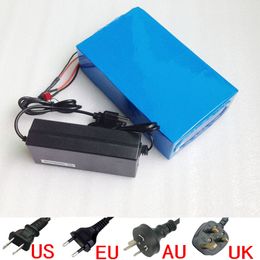 1400W Electric Bike Battery 48V 30AH Lithium battery Use Sanyo NCR3400mahBF cell with PVC Case 30A BMS 54.6V 2A charger