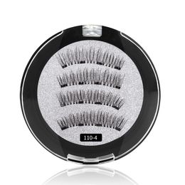 Professional Magnetic fake lashes 4 magnets handmade reusable false eyelashes 7 styles available new in box DHL Free