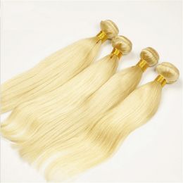 elibess brand silk straight blonde hair bundles weave 613 color remy 100 human hair extensions 1024inch avaliable