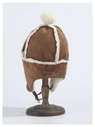 Fashion-Women Bomber Hat With Pompom Faux Cashmere Earflap Ushanka Russia Winter PoWarm Outdoor Snow Ski Cap