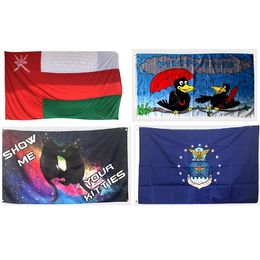 Custom Flag Banners 90x150cm Hot Selling New Polyester Print No MOQ 1.5x0.9m 3x5ft Custom Flag