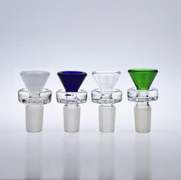Colorful 10MM 14MM 18MM Male Pyrex Glass Bong Bowl Joint Container Herb Tobacco Filter Tube Oil Rigs Holder Hookah Smoking Waterpipe DHL