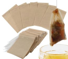 Tea Philtre Bags Natural Unbleached Paper Tea Bag Disposable Tea Infuser Empty Bag with Drawstring for Herbs Coffee 6*8cm