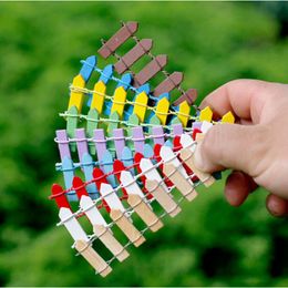 Mini Fence Small Barrier Barrier Wooden Resin Craft Miniature Fairy Garden Fence Decoration Miniature Fences for Gardens