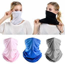 Unisex Magic Scarf Bandanas Ice Silk Mask Outdoor Windproof Dust Veil Sunshade Neck Designer Protective Mask K985-1