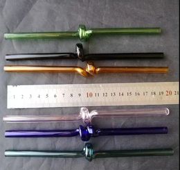 Color spiral straw glass bongs accessories , Glass Smoking Pipes colorful mini multi-colors Hand Pipes Best Spoon glas