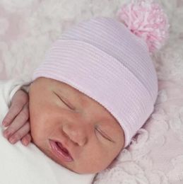Bebé recién nacido algodón Gorros Sombrero y Mitones Set hospital sólido Cálido Guantes De Tapa