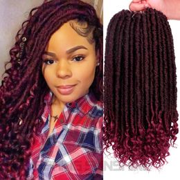 Gottin Faux Locs Haar Hakeln Dreadlocks Haarverlangerungen Kanekalon Jumbo Dreads Frisur Ombre Lockige Fauxlocs Hakeln Zopfe
