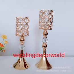 Wedding Metal Gold Flower Vase Column Stand for Wedding Centrepiece Decoration decor0825