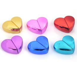 1PC 25ml Heart Shaped Glass Perfume Bottles with Spray Refillable Empty Perfume Atomizer for Women 6COLORS LX9096