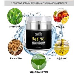 In Stock! MABOX Retinol 2.5% Moisturizer Face Cream and Eye Vitamin E Best Night and Day Moisturizing Creams free shipping.