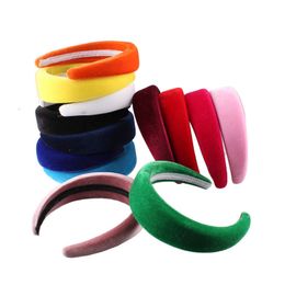 Women Pure Color Sponge Headbands Candy Color Soft Hairband Gift for Love Girlfriend Fashion Hair Accessories