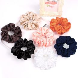 Fashion Reflect Light Hair Scrunchies Ponytail Holder Soft Stretchy Oversized 15cm Hair Elastic Rope Women Hairband Accessories