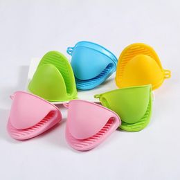 Kitchen Silicone Heat Resistant Gloves Clips Insulation Non Stick Anti-slip Pot Holder Clip Cooking Baking Oven Mitts LX1677