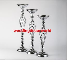 New style Tall silvery wedding pillar flower stand,vase Centrepieces for aisle decoration decor0928