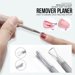 UV Gel Polish Remover Culticle Pusher Stainless Steel Skin Push Manicure Nail Art Tool for Removing Gel Varnish