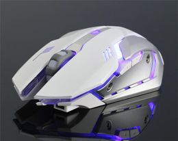 Rechargeable X7 Wireless LED Backlight USB Optical Ergonomic Gaming Mouse Sem Fio Fashion Notebook Desktop Computer Mute Games Mouse