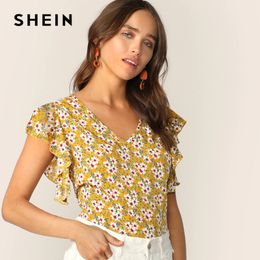 Estate Con Farfalle 2019 Camicia Donna ygb76f