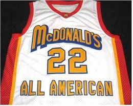 Custom Men Youth women Vintage #22 Carmelo ANTHONY MCDONALD S ALL AMERICAN Basketball Jersey Size S-4XL or custom any name or number jersey