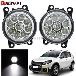 2x Car Styling High Power LED Fog Lamps DRL Lights For Renault MEGANE 2/3/CC Fluence Koleos SANDERO STEPWAY Halogen lamp