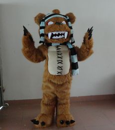 Halloween Zombie bear Mascot Costume High Quality Cartoon Teddy bear monster Anime theme character Christmas Carnival Fancy Costumes