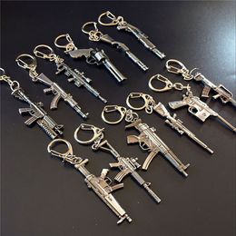 -Simulation Gun Waffen Keychain PUBG Modell Mini Schlüsselanhänger Auto Schlüsselanhänger AWP Sniper Cool für Herren Key Cover Schmuck