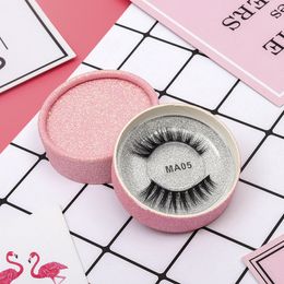 Stock 18 Styles 3D Faux Mink Eyelashes False Silk Protein Lashes 100% Handmade Natural Fake Eye Lashes with Pink Gift Box