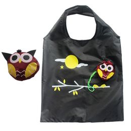 5pcs Cute Shopping Bags Women Animal Owl Shaped Folding Eco-Friendly Reusable Tote Bag