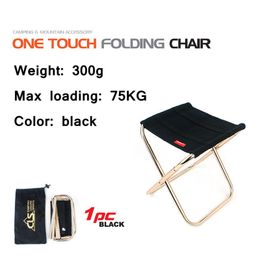 Home Small Short Folding Chair 7050 Aluminium Alloy Oxford Fabric Barbecue Stool Mountaineering Sketching Fishing Mini Stool Porta287S