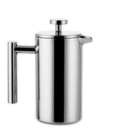 1000ml Stainless Steel 304 Double Layer French Presses Coffee Pot 150ML Mugs Set Larger Capacity Manual Cafe's Maker