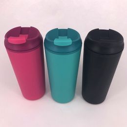 12OZ Tumbler Creative Double Wall Plastic Leak-proof Non-pouring Cup Portable Sports Car Water Bottle Cup with Suction Free Shipping