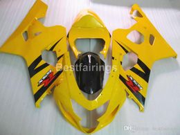 Top rate fairing kit for SUZUKI GSXR600 GSXR750 2004 2005 black yellow GSXR 600 750 K4 K5 fairings FF33