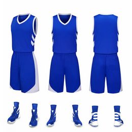 2019 New Blank Basketball jerseys printed logo Mens size S-XXL cheap price fast shipping good quality New Blue B001AA1n