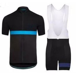 Mens RAPHA team Cycling Short Sleeves jersey (bib) shorts sets Summer Outdoor Bike Sports uniform Cycling Clothing Y21030506