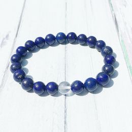 MG0333 On Sale 2019 New Bracelet for Women Lapia Lazuli Crystal Clear Quartz Bracelet Women`s Heart Chakra Yoga Bracelet