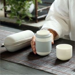 Concentric quick cup portable travel kung fu tea set ceramics black pottery water cup personal office tea cup gift