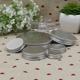 100 x 5ml 10ml 15ml 30ml 50ml 60ml Aluminum Metal Jars Cosmetic Refillable Container Bottle Makeup Cases