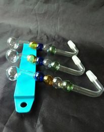 Long Colour with bubble pot glass bongs accessories   , Glass Smoking Pipes Colourful mini multi-colors Hand Pipes Best Spoon glas