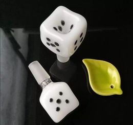 Mini white jade dice bubble head , Wholesale Glass bongs Oil Burner Glass Pipes Water Pipes Oil Rigs Smoking Free Shipping