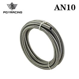 PQY - AN10 10AN (14.2MM / 9/16" ID) STAINLESS STEEL BRAIDED FUEL OIL LINE WATER HOSE 5 METER PQY7114