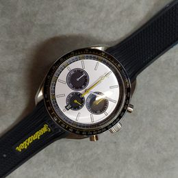 Men's Watch Speed Series 40MM Multifunctional Quartz Chronograph Original Clasp Boutique Rubber Wristwatch